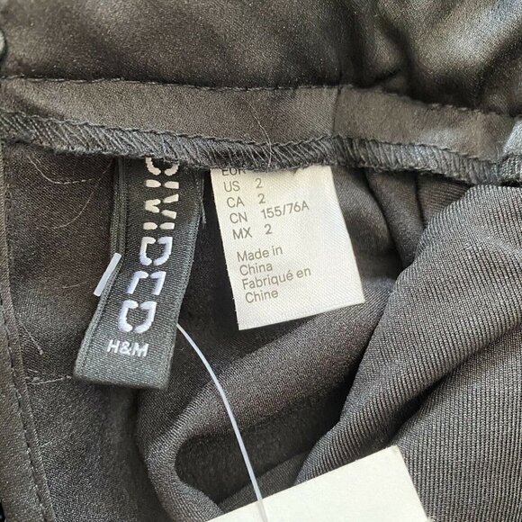 H&M Black Sequin Top Formal High Neck Size 2 Women - Picture 5 of 7